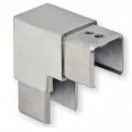 Coude à 90 vertical de tube à gorge carré 20 x 20 mm inox 304 brossé 1