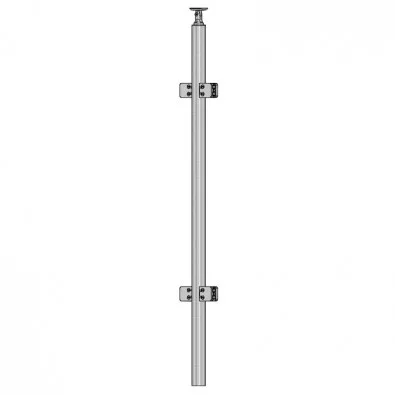 Poteau de milieu de garde corps inox à verre à sceller