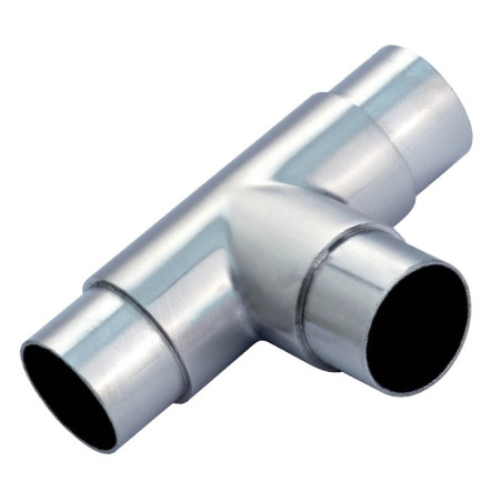 Raccord en Té en inox 316 poli miroir diamètre 33,7 mm