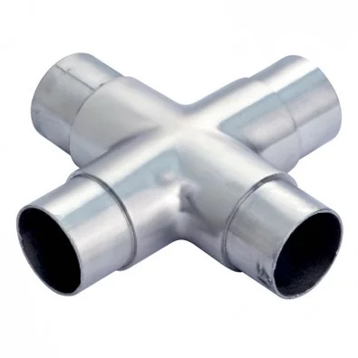 Raccord en croix 4 départs en inox 316 diametre 33,7 mm