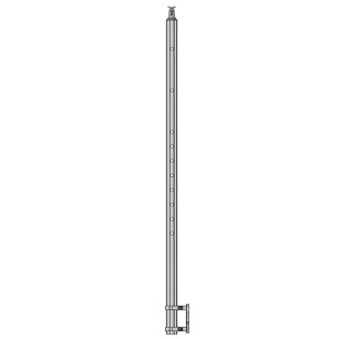 Poteau Milieu Garde Corps Inox 304 SUR MESURE 10 barres anglaise + 15 cm platine à colliers