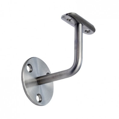 Support mural de main courante ø42,4 mm 3 fixations en inox 304 brossé