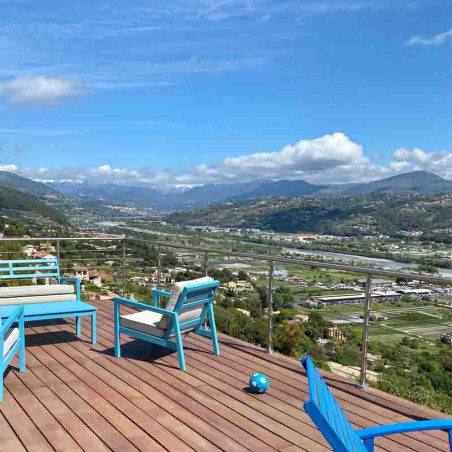 Rambarde de terrasse à câbles en inox en kit à la française