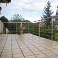 Garde corps de terrasse à 5 barres en inox en kit à la française 47