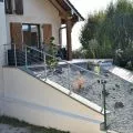Garde corps de terrasse à 5 barres en inox en kit à la française 53