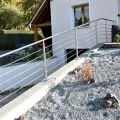 Garde corps de terrasse à 5 barres en inox en kit à la française 55