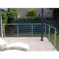 Garde corps de terrasse à 5 barres en inox en kit à la française 8