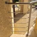 Garde corps de terrasse à 5 barres en inox en kit à la française 50