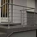 Garde corps de terrasse à 5 barres en inox en kit à la française 56