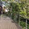 Garde corps de terrasse à 5 barres en inox en kit à la française 45