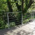 Garde corps de terrasse à 5 barres en inox en kit à la française 10