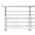 Garde corps de terrasse à 5 barres en inox en kit à la française 4
