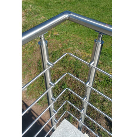 Garde corps de terrasse à 5 barres en inox en kit à l'anglaise