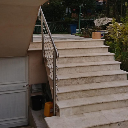 Garde corps de terrasse à 5 barres en inox en kit à l'anglaise