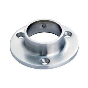 Départ mural rond à visser en inox 316 brossé pour tube rond ø 60,3 mm