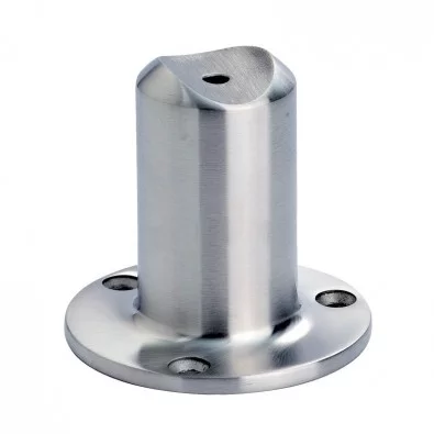 Support de main courante ø33,7mm en inox 316 brossé a fixer sur muret