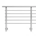 Garde corps de terrasse à 5 barres en inox en kit à l'anglaise 2