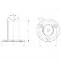 Support de main courante ø33,7mm en inox 316 brossé a fixer sur muret 1
