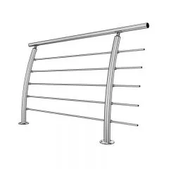 Rambarde de Terrasse à 5 barres Design Pont de Bateau en Inox en kit à la française