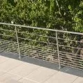 Garde corps de terrasse à 9 barres en inox en kit à la française 7