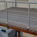 Garde corps de terrasse à 9 barres en inox en kit à la française 32