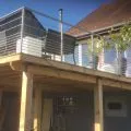 Garde corps de terrasse à 9 barres en inox en kit à la française 23