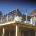Garde corps de terrasse à 9 barres en inox en kit à la française 29