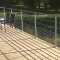 Garde corps de terrasse à 9 barres en inox en kit à la française 38