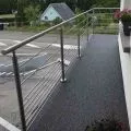 Garde corps de terrasse à 9 barres en inox en kit à la française 24