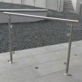 Garde corps de terrasse à verre en inox à la française 11
