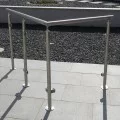 Garde corps de terrasse à verre en inox à la française 12