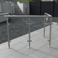 Garde corps de terrasse à verre en inox à la française 15