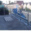 Garde corps de terrasse à verre en inox à la française 10