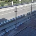 Garde corps de terrasse à verre en inox à la française 14