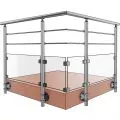 Garde corps de terrasse à verre et barres en inox à l'anglaise 3