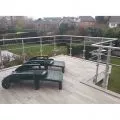 Garde corps de terrasse à verre et barres en inox à l'anglaise 7