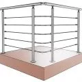 Garde corps de terrasse à 5 câbles  en inox à la française 10