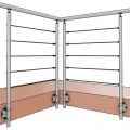 Garde corps de terrasse à 5 câbles en inox à l'anglaise 11