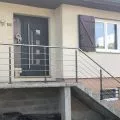 Garde corps de terrasse poteaux laqués et inox, 5 barres à la française, plusieurs coloris 8