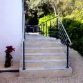 Garde corps de terrasse poteaux laqués et inox, 5 barres à la française, plusieurs coloris 12