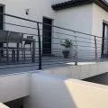 Garde corps de terrasse design en acier 10 lisses à la française 4