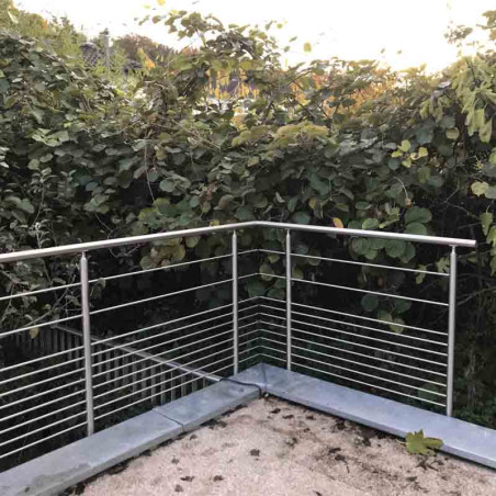 Garde fou inox à 10 barres en kit à l'anglaise