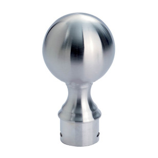 Boule de rampe escalier inox diamètre 70 mm sur tube diamètre 42,4 mm