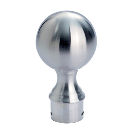 Boule de rampe escalier inox diamètre 70 mm sur tube diamètre 42,4 mm