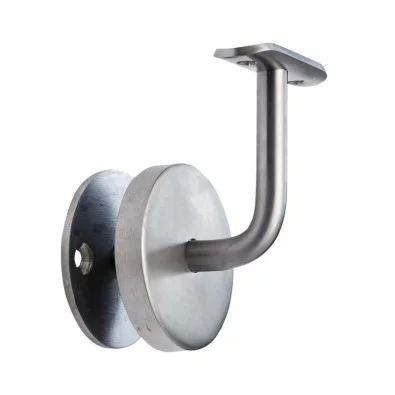 Support mural de main courante escalier avec cache platine en inox brossé Support mural de main courante escalier avec cache platine en inox brossé