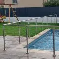 Garde corps de terrasse piscine à 6 câbles en inox en kit à la française 3