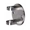 Platine de fixation poteau garde corps à l'anglaise 2 colliers inox 304 0