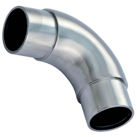 Coude à 90° mâle-mâle en inox 316 brossé 60,3 mm angle arrondi