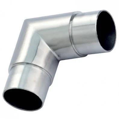 Coude à 90° mâle-mâle en inox 316 brossé 42,4 mm angle droit
