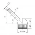 Support déporté de main courante sur poteau ø42,4x2 mm inox 304 brossé 1